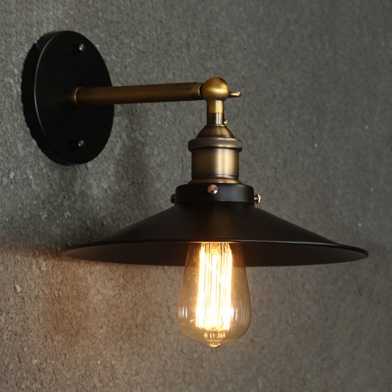 Stile industriale a parete svasata in metallo 1 metallo a parete chiara