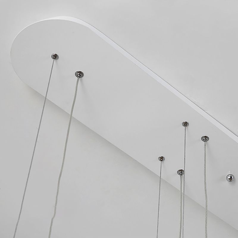 Fish Shaped LED Pendant Light Metallic Minimalist Multiple Hanging Light for Dining Room