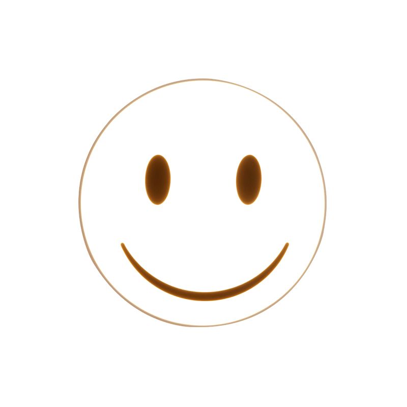 Runde Flush Deckenlicht mit Lächeln Emoji LED Mini Flushmount Lampe mit Acrylschatten