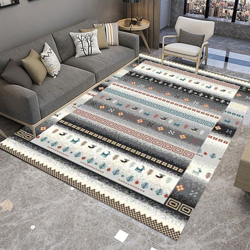 Tapis bohème multi-couleurs tapis tribal classicisme tapis en polypropylène wabable pour décoration intérieure