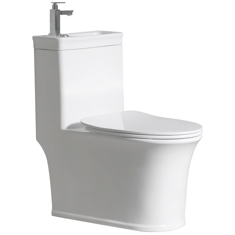 Floor Mounted Toilet One-Piece Toilet Porcelain Siphon Jet Flush Toilet