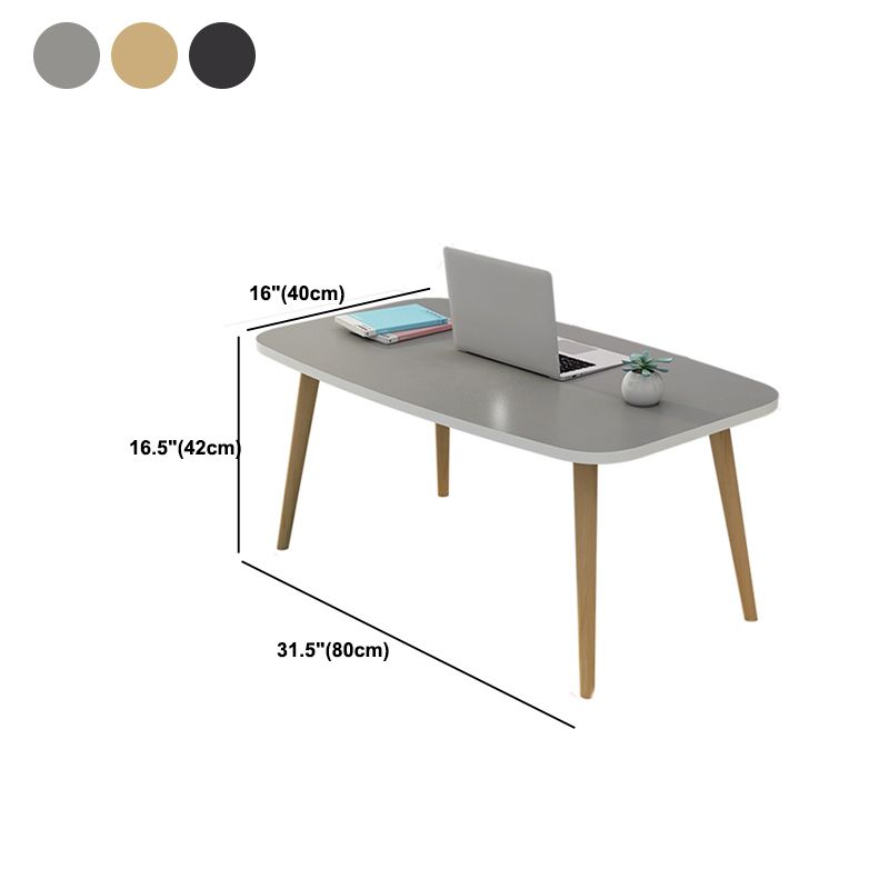 Modern 16.5"Tall 4 Legs Rectangular Wooden Table Top Coffee Table