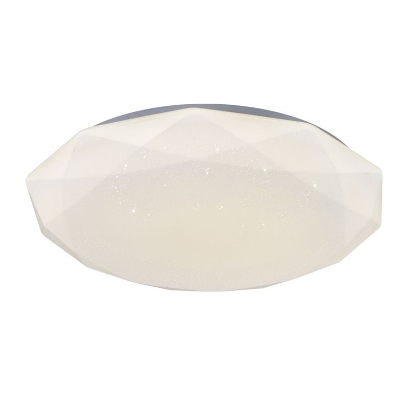 Geometric Shape Metal Flush Light Modern Style 1 Light Flush Mount Ceiling Lights in White