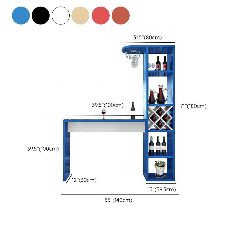 Contemporary Glass Top Rectangle Bar Table for Kitchen Dining Room