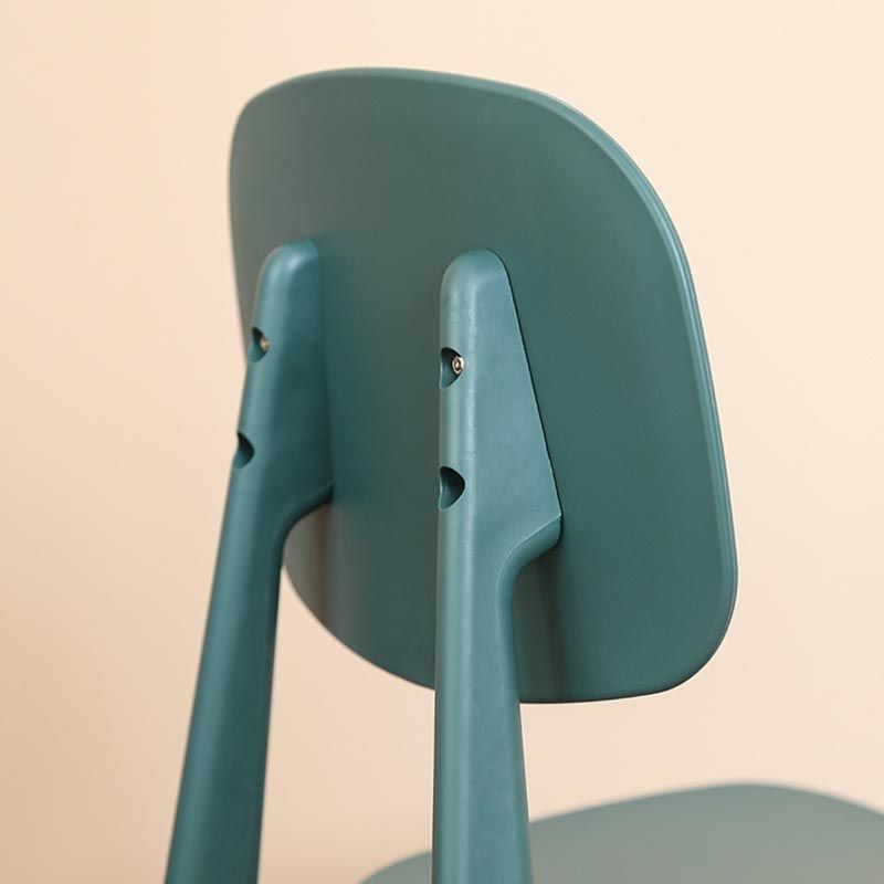 Contemporary Plastic Dining Chair Open Back Dining Side Furniture in Matte Finish for Home