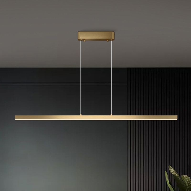 Lineair eiland hanglampen moderne acryl kroonluchter verlichtingsarmaturen voor restaurant