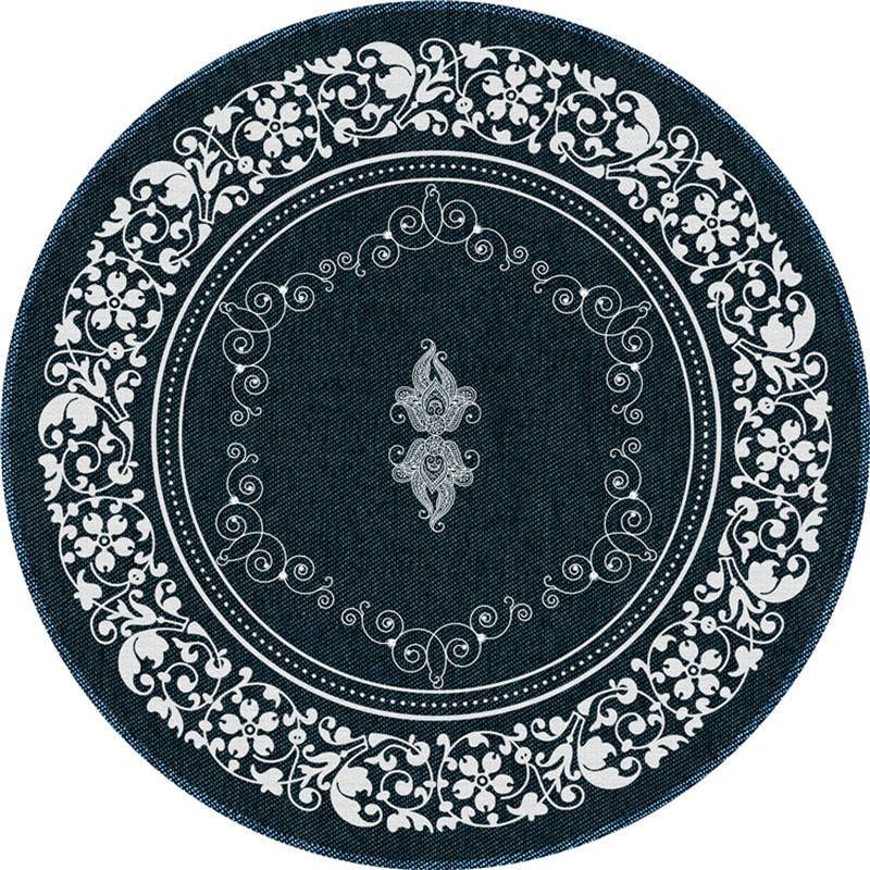 Exotic Moroccan Rug Multi Color Flower Pattern Rug Anti-Slip Pet Friendly Stain Resistant Carpet for Home