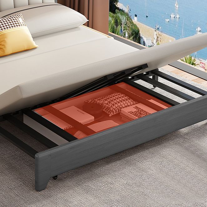 33" Wide Contemporary Sofa Futon Gray Pillow Included Sleeper Sofa