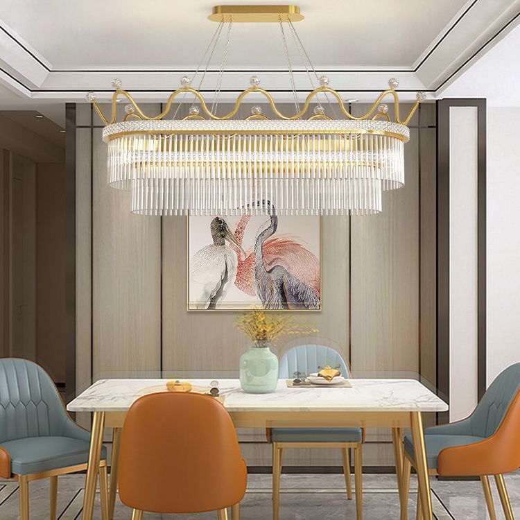 Estilo moderno accesorio de iluminación colgante araña doméstica para sala de estar