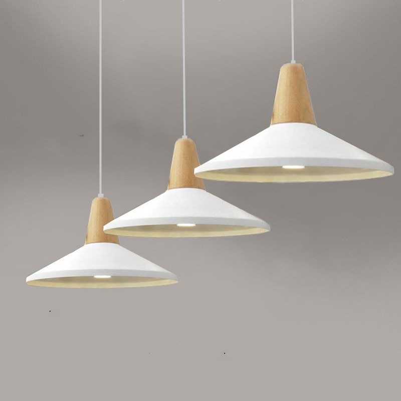 Pot Cover Shape Hanging Lighting Modern Metal 1 Light Pendant Lamp