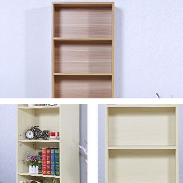 71"H x 9.45"W Bookcase Contemporary Style Closed Back Bookshelf for Home Office