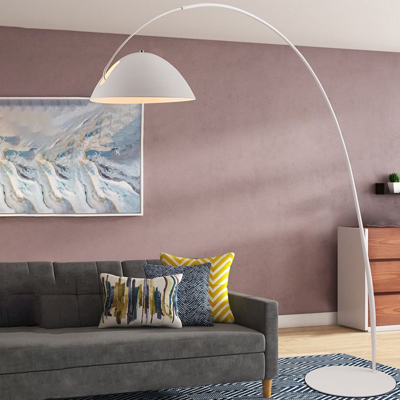 Minimalist Floor Lamp Adjustable 1 - Light Linear Floor Lighting in Black/White