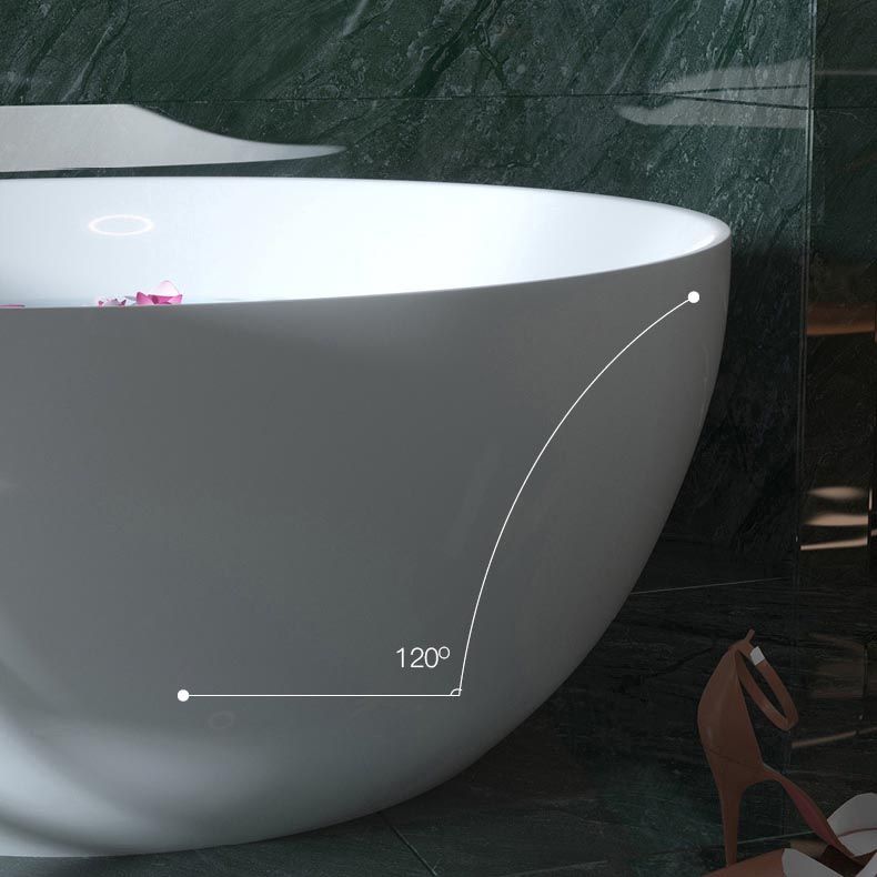 Modern Acrylic Bathtub Round Freestanding Tub for Home and Hotel