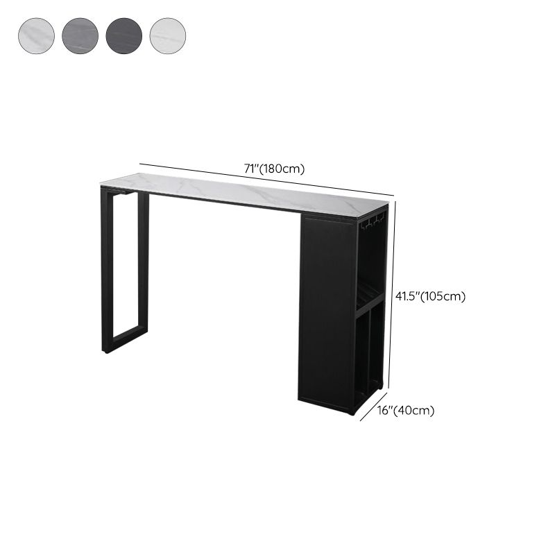 Sintered Stone Bar Table Rectangle Dining Table for Kitchen Living Room Coffee Room