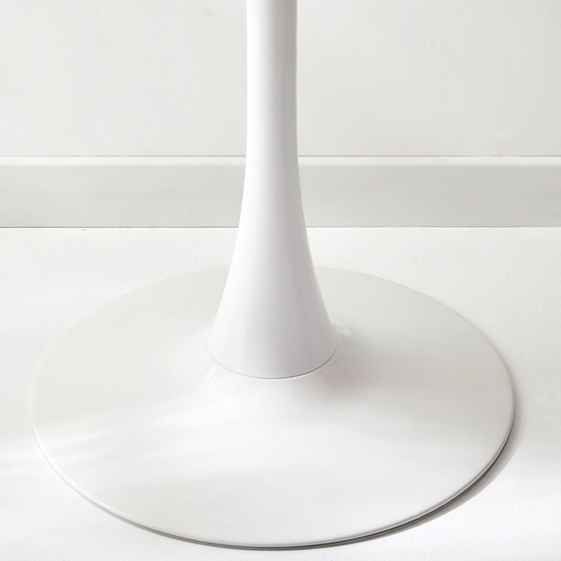 Modern Wooden Coffee Table Round Top Shape Pedestal Cocktail Table