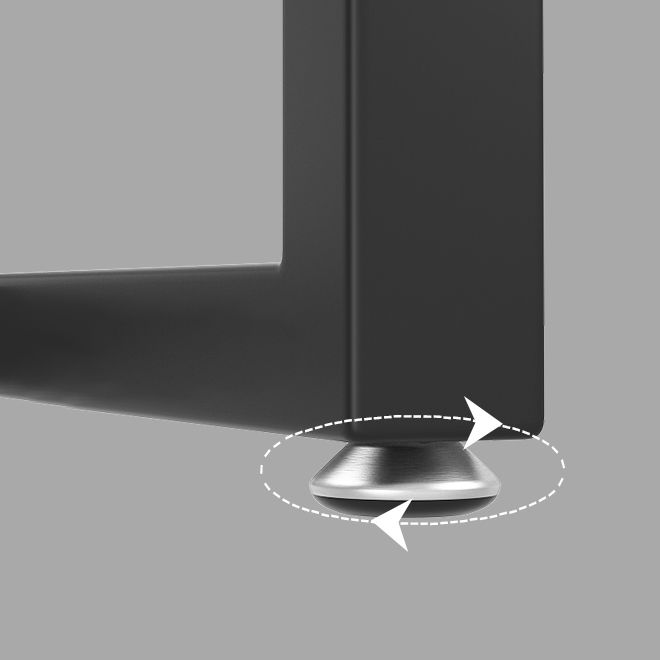 Rectangle Solid Wood Dining Table Industrial Style Brown Dining Table with Black Frame