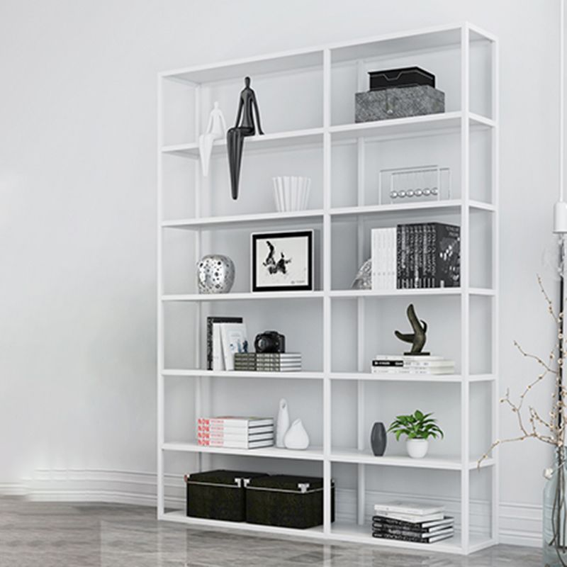 Rectangle Open Back Bookshelf Industrial Etagere Storage Bookcase