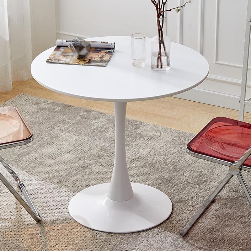 Minimalism Style Round Top Restaurant Table Metal Base Dining Table