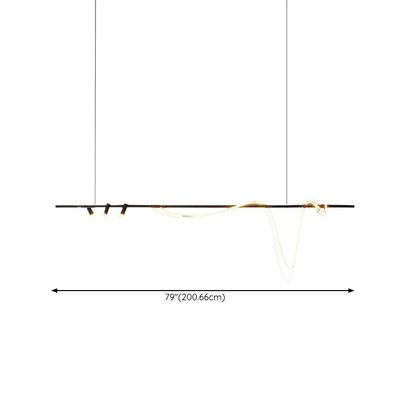 Modern Pendant Lighting Fixtures 5 Lights Island Light Fixture for Dining Room