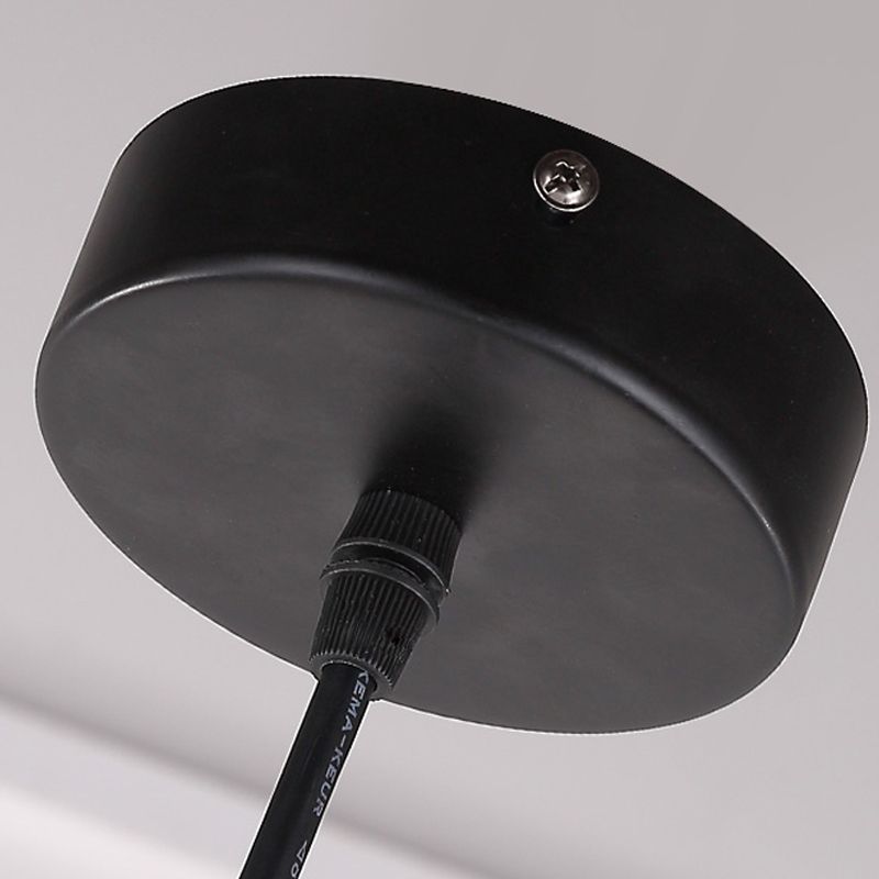 Lampe de suspension en verre de forme ovale créative moderne la lumière suspendue à 1 lumière pour salle à manger