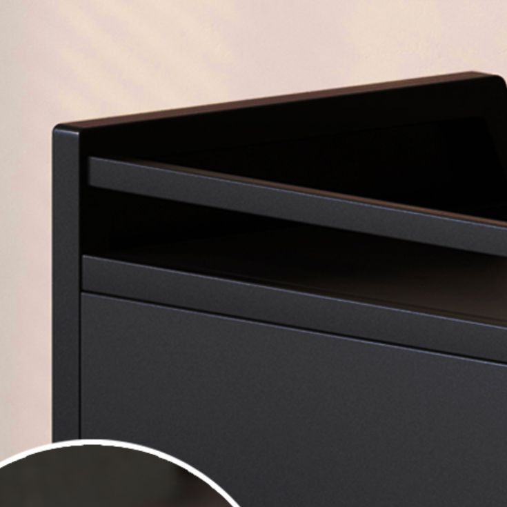 Standard Bookcase Metal Glam Closed Back Bookshelf with Shelves