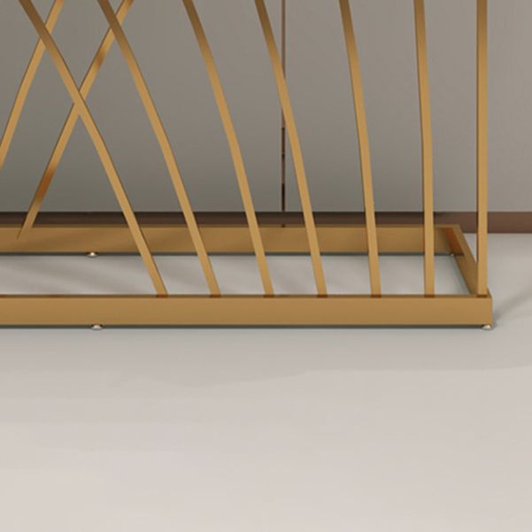 Glam Console Accent Table Antique Finish Oval Sofa Console Table