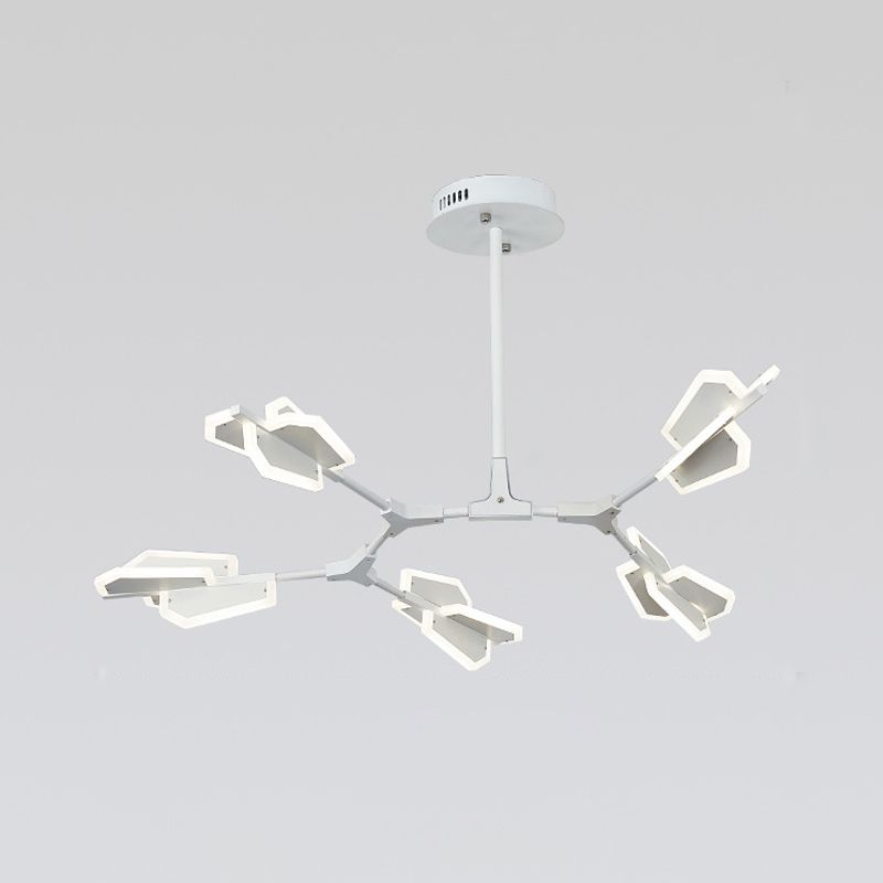 Iluminación de techo en forma de rama posmoderna sala de estar metálico lámpara lámpara de lámpara de lámpara