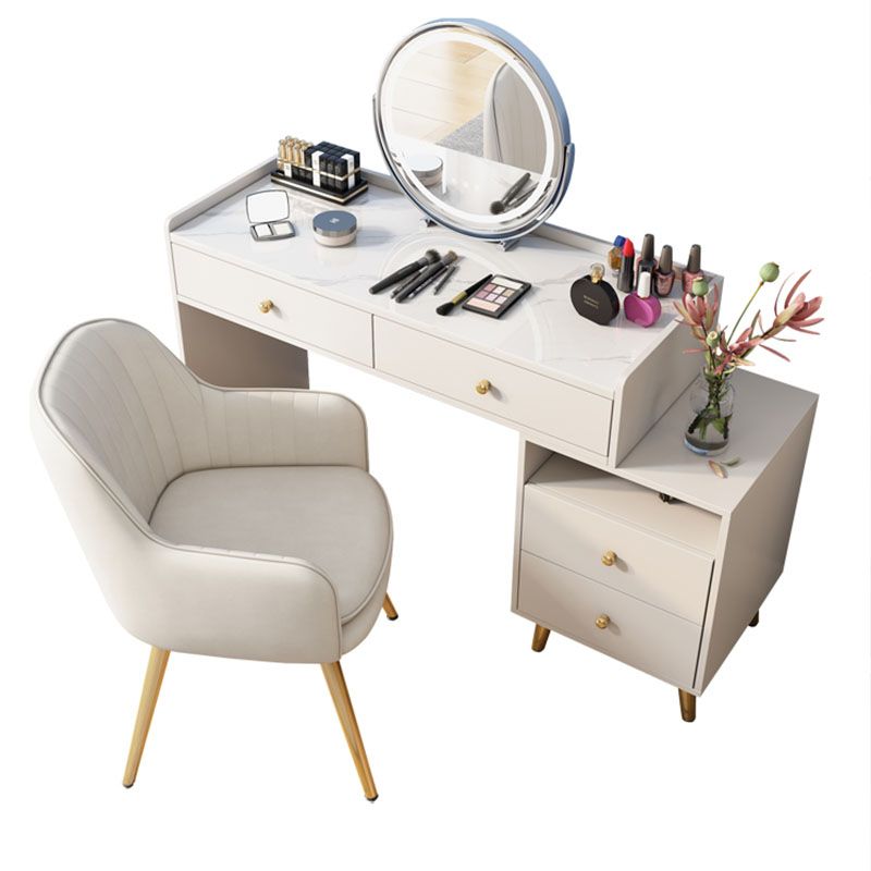 Contemporary Vanity Dressing Table 4 Drawer Wooden Vanity Desk