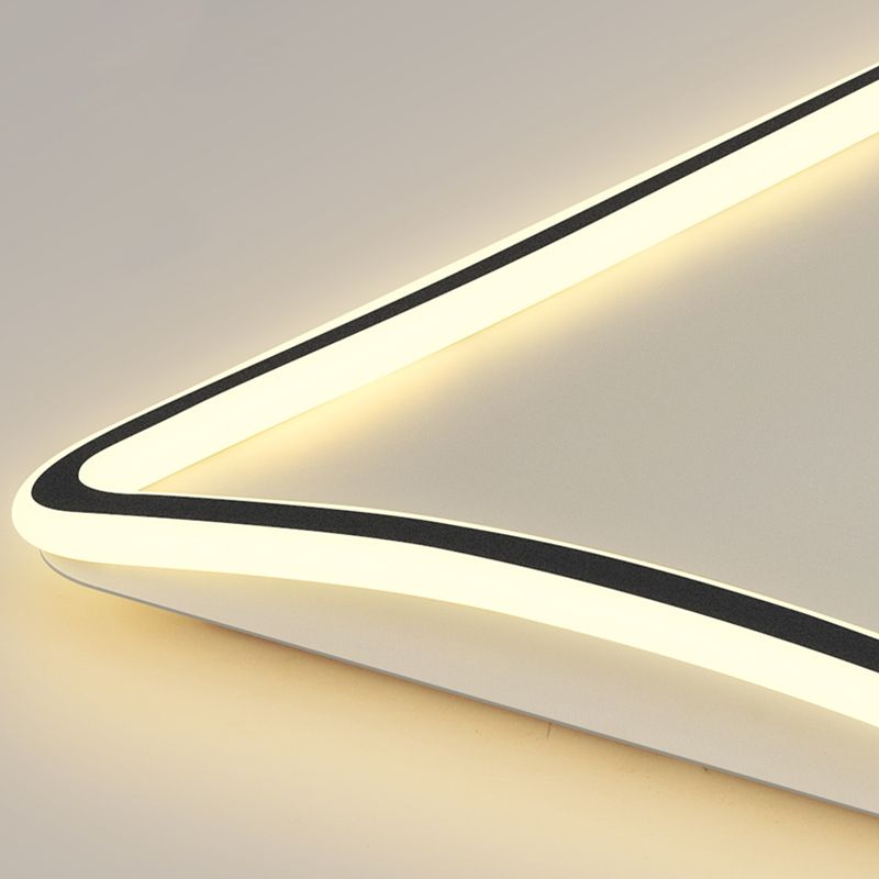 Flush géométrique moderne Mount Light Acrylic Flush Mount Ceiling Light in Black and White Finish