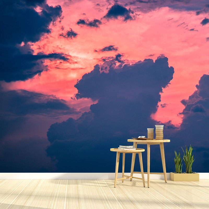 Cloudscape Over Sky Mural Water Resistant Wall Art for Home Decor, Customized Size Available