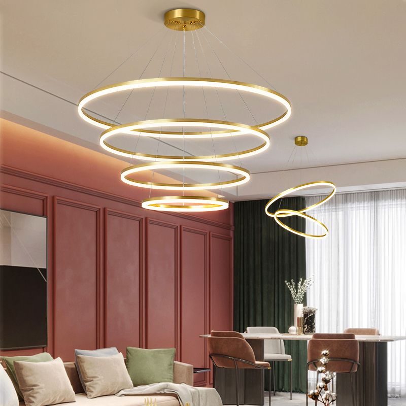 Lámpara colgante de techo de lámpara colgante de múltiples capas para el salón