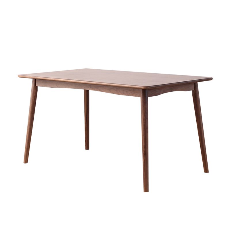 Brown Solid Wood Dining Set 1/4/5 Pieces Modern Dinette Set with Wooden Chairs