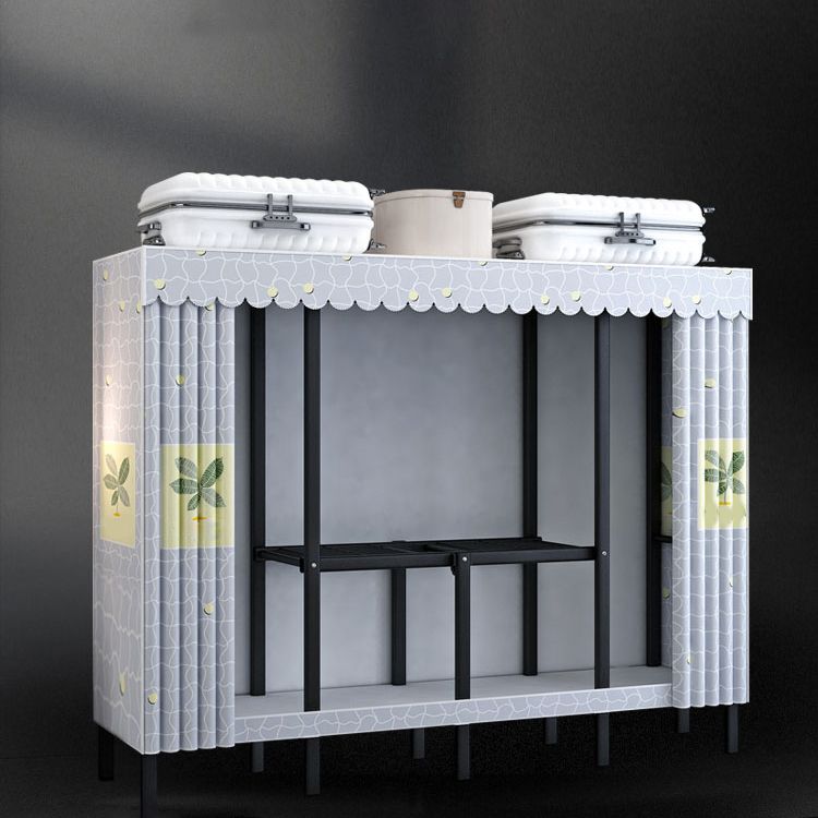 Industrial Wardrobe Armoire Black Storage Cabinet for Bedroom