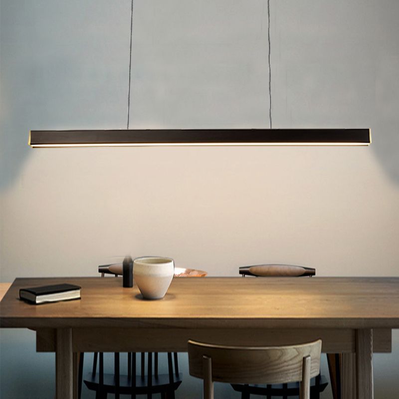Linear Chandelier Island Light Fixture Modern Metal Pendant Lighting