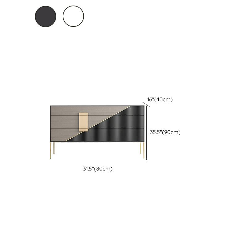 Classic Dresser Glam Storage Chest Dresser with 3/6 Drawers , 15.6 Inch Width