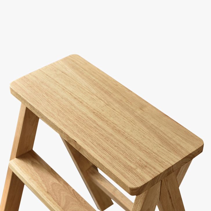 Taburete de bar rectangular apilable, taburete de bar de madera moderno sin brazos con reposapiés