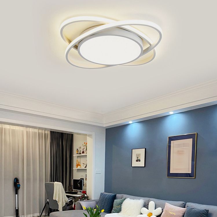 Minimalism Ceiling Light Fixture Rings LED Flush Mount for Bedroom