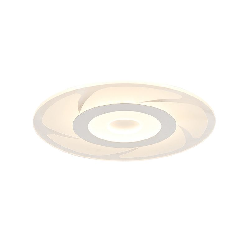 Lámpara empotrada de molino de viento acrílico súper fino, luz LED blanca de montaje en techo de estilo moderno en blanco/cálido/luz blanca exterior cálida interior