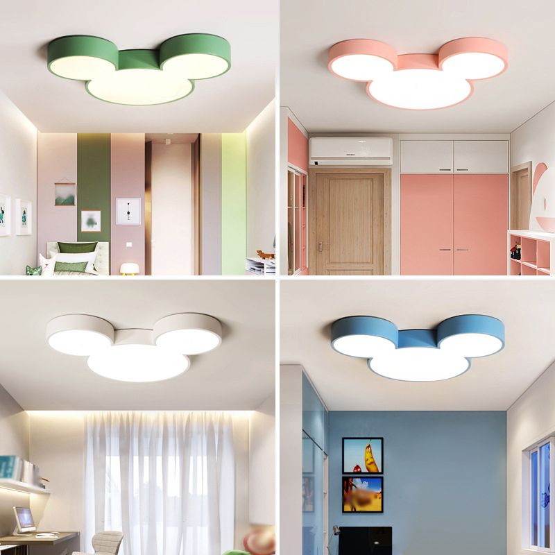 Acrylic Mice Head Flush Mount Lighting Modernist LED Ceiling Light Fixture for Bedroom