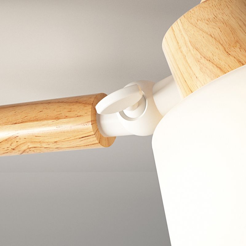 Moderne Einbauleuchten aus Holz, runde Einbaulampe in Braun für das Wohnzimmer