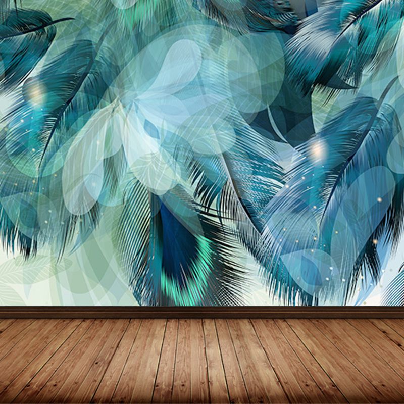 Extra Large Feather Mural Light Color Non-Woven Wall Art for Home Decor, Personalized