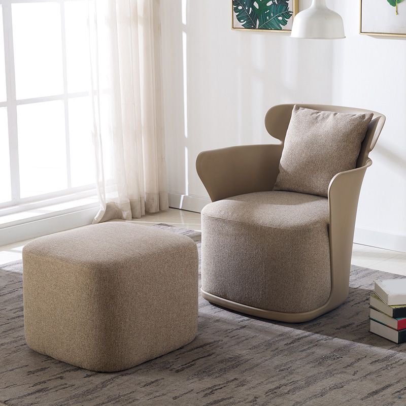 Arms Included Chair 27.5" L x 23.6" W x 29.9" H Linen Chair for Living Room