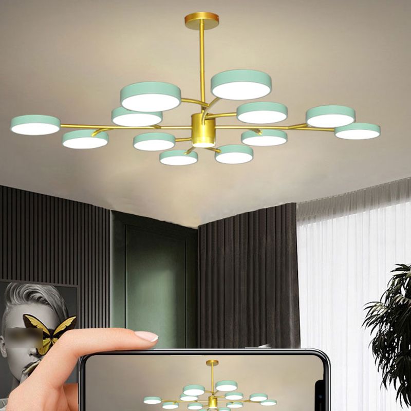 Géométrie de style contemporain Forme des lustres pendentifs Éclairage de lustre en métal