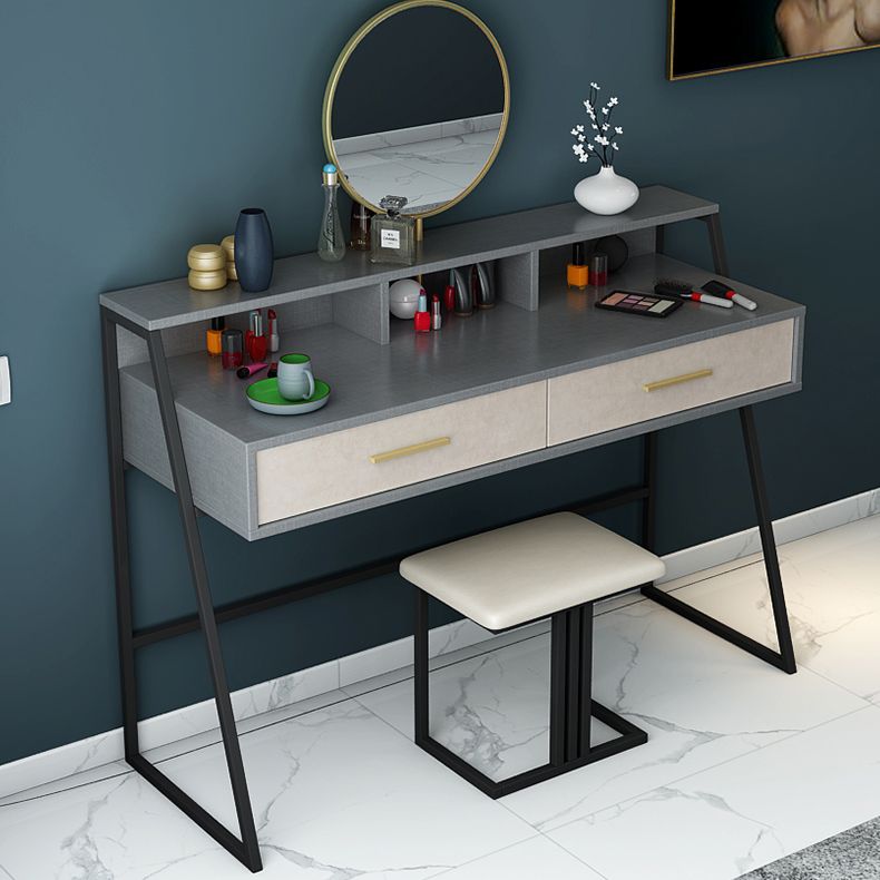 Bedroom Glam 2-Drawer Standing Storage Box Vanity Dressing Table