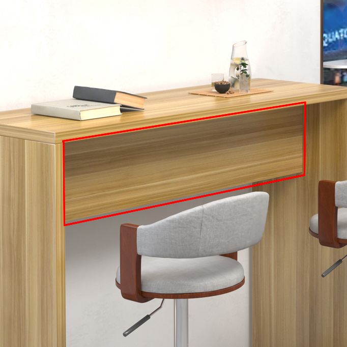 Contemporary Rectangle Double Pedestal Bar Table for Kitchen Dining Room