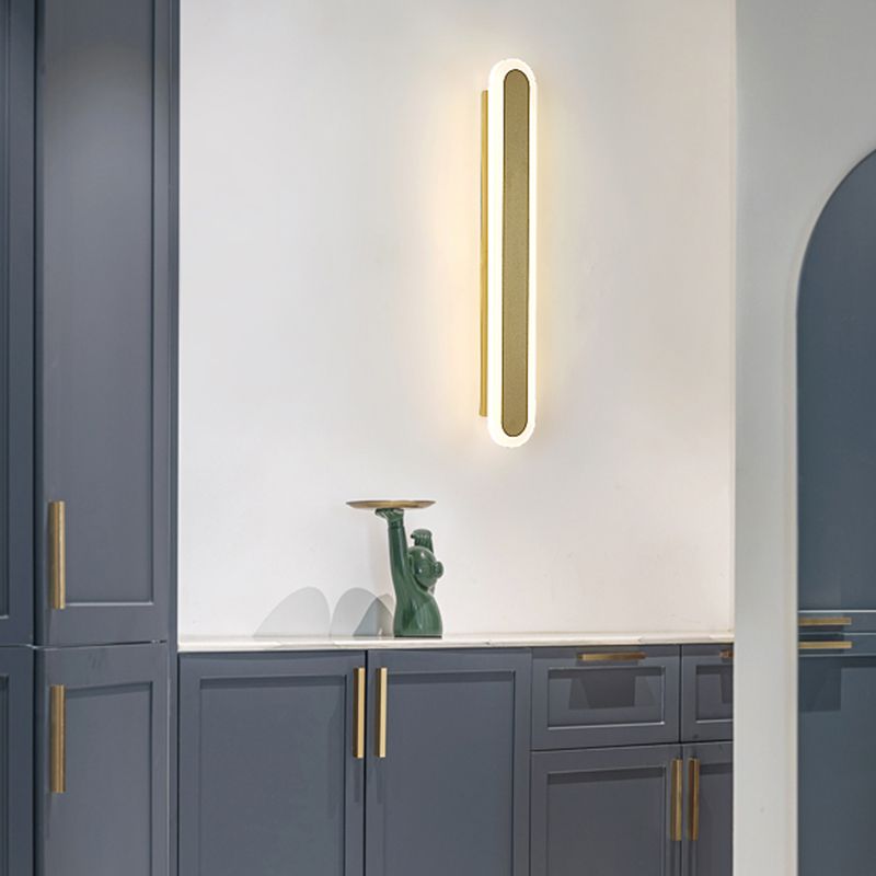 Contemporary Style Linear Wall Light Fixtures Metal 1 Light Led Wall Lights