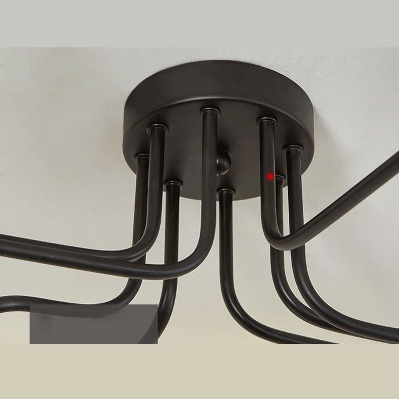 Blootgestelde lamp, plafondmontage, kroonluchter, industriële metalen verlichtingsarmatuur