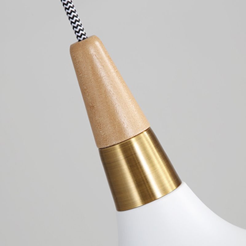 Metal Hanging Lights Modern Macaron Style 1 Light Hanging Mount Fixture for Living Room