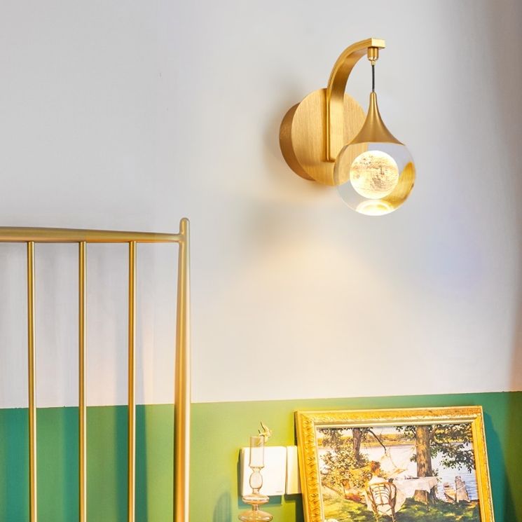 Moderne creatieve stijl Globe Wall Schonce Crystal 1 Light Sconces