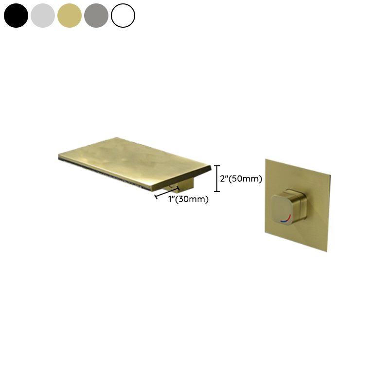 Deck Mounted Copper Roman Tub Faucet Waterfall Low Arc Roman Tub Faucet